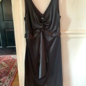 Black Satin Cocktail Dress